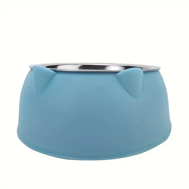 100ML Cat Dog Bowl 15 Degrees Raised Non Slip Puppy Base Food Drinking Water Feeder Tilt Safeguard Neck Pet Accessories