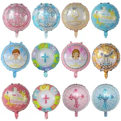 10pcs 18inch Spanish Foil Helium Balloons Christening West Baptism Theme Party Decoration Baby Shower Globos Kids Toys Supplies