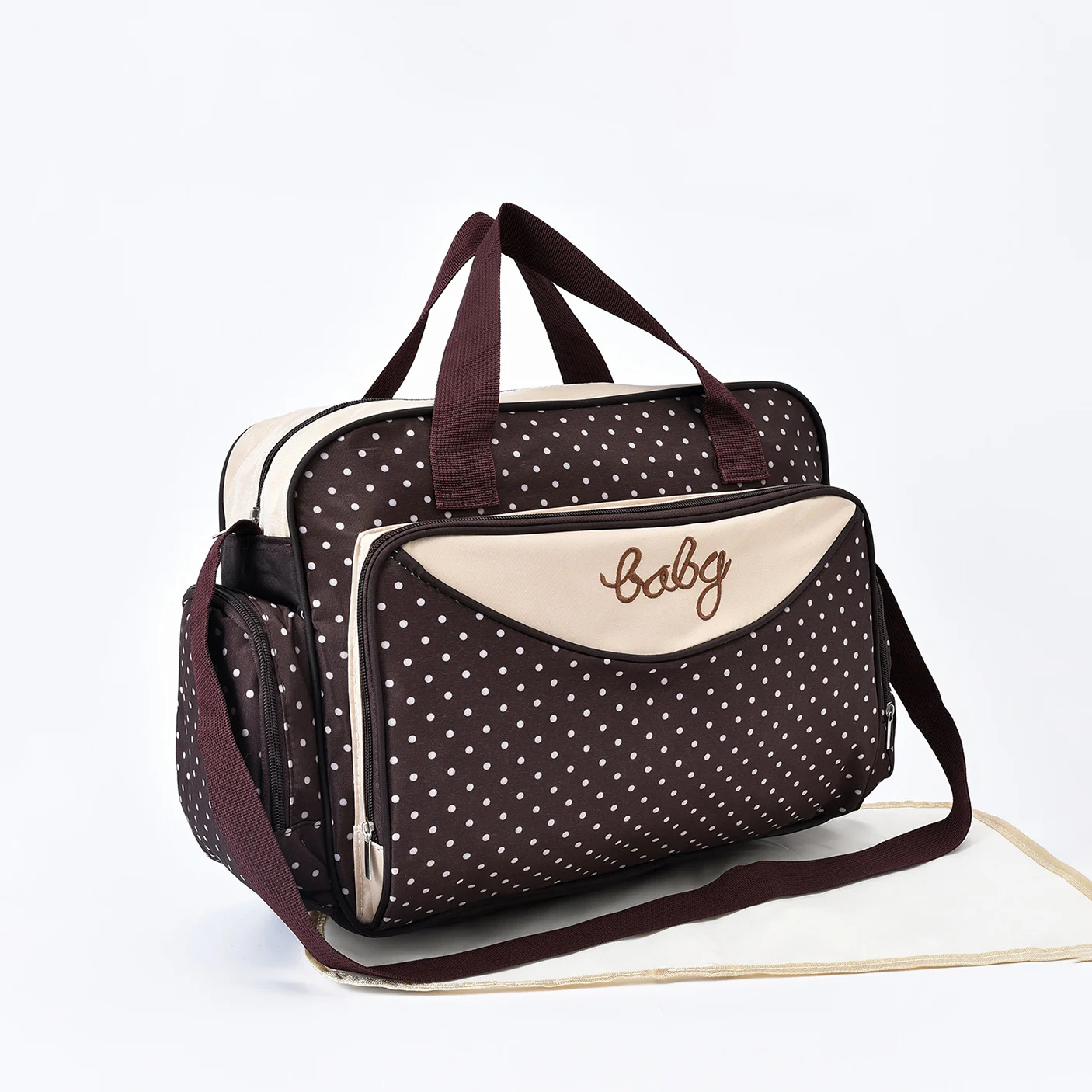 Fashionable Dot Large One Shoulder Mommy Bag for Going Out Multi functional, Large Capacity Handheld Diagonal Diaper Bag