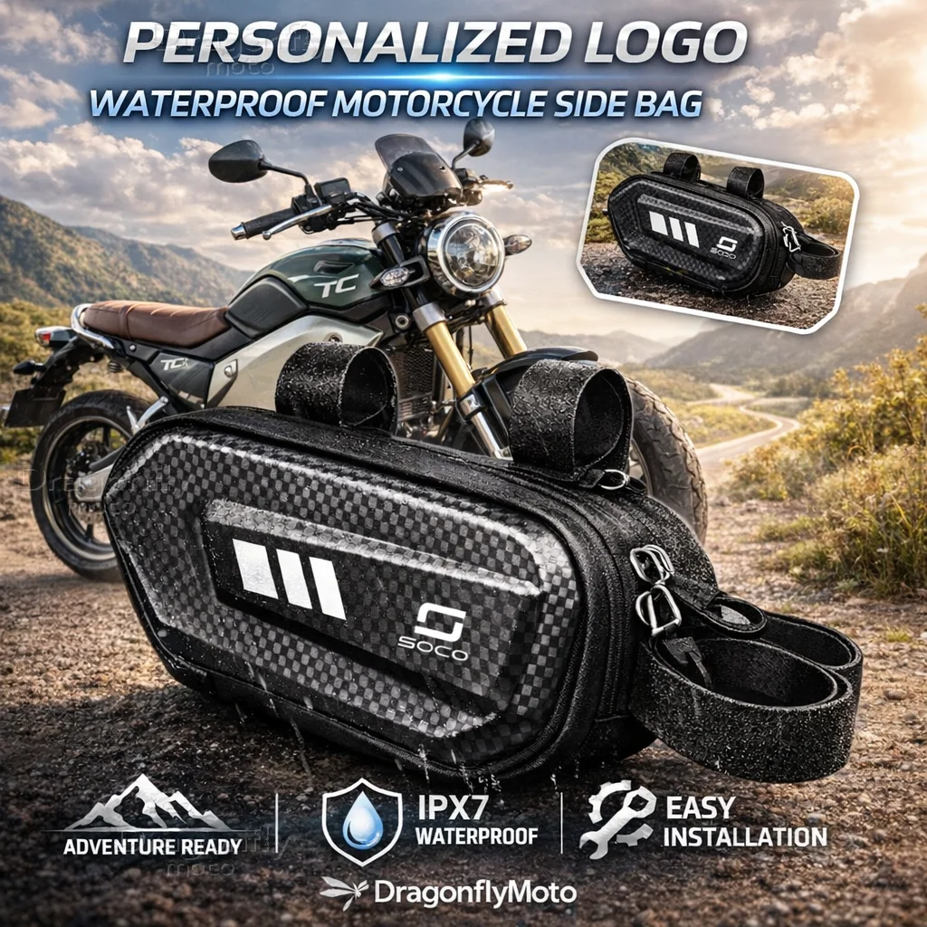 

For Super Soco CPx CUmini CUx TC50TC Max Wanderer TCMax Motorcycle Side Bag Personalized Logo Waterproof Hard Shell Saddlebag