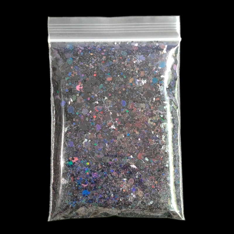 128 cores 20 g/saco hexágono holográfico prego glitter lantejoulas laser mix tamanho chunky camaleão glitter manicure glitter pigmento