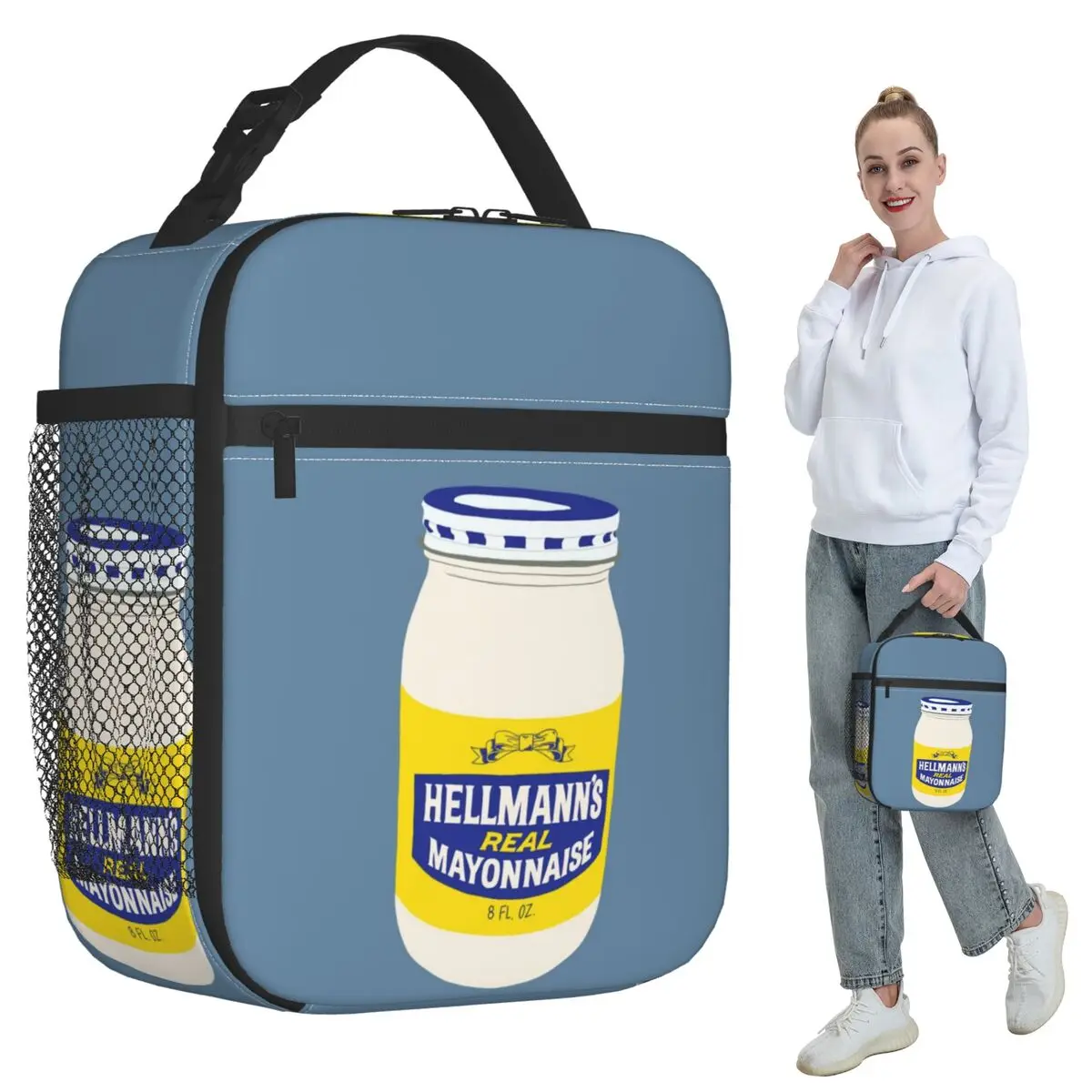

Mayonnaise Insulated Lunch Bag for Women Office Cooler Thermal Food Box Tote Leakproof Lunch Boxes Container