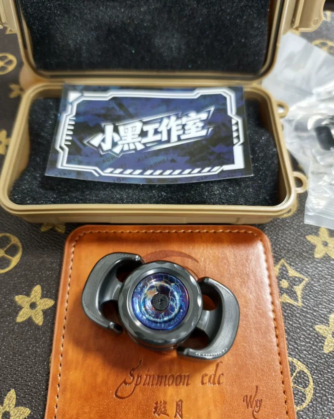 Used EDC Studio SP4XL ZZMPA SP4XL Zirconium Black+Storm Titanium Patch EDC Decompression Toy