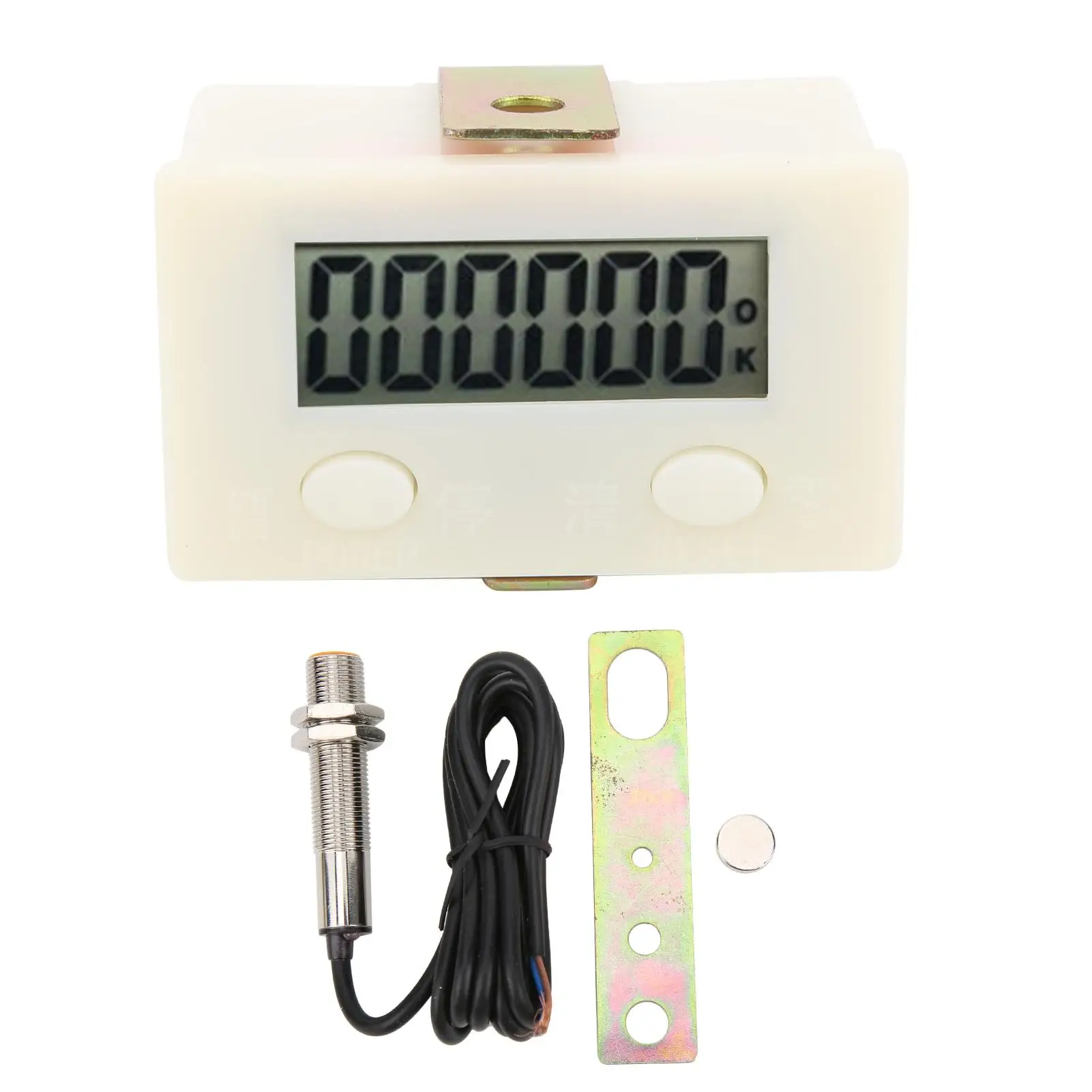 

6-Digit Digital Punch Counter with Large LCD Screen - Portable Industrial Electronic Counter with Magnetic Induction