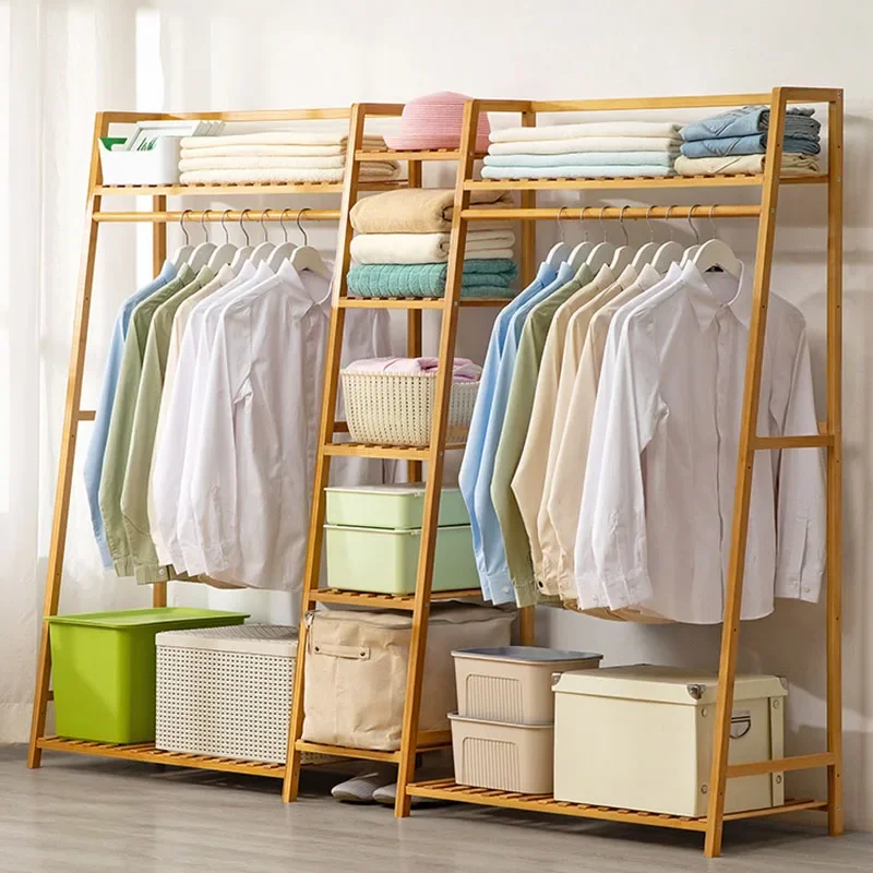 Bedroom Modern Clothing Rack Stand Wood Design Home Clothing Rack Nordic Hallway Slaapkamer Meubels Interior Decoration