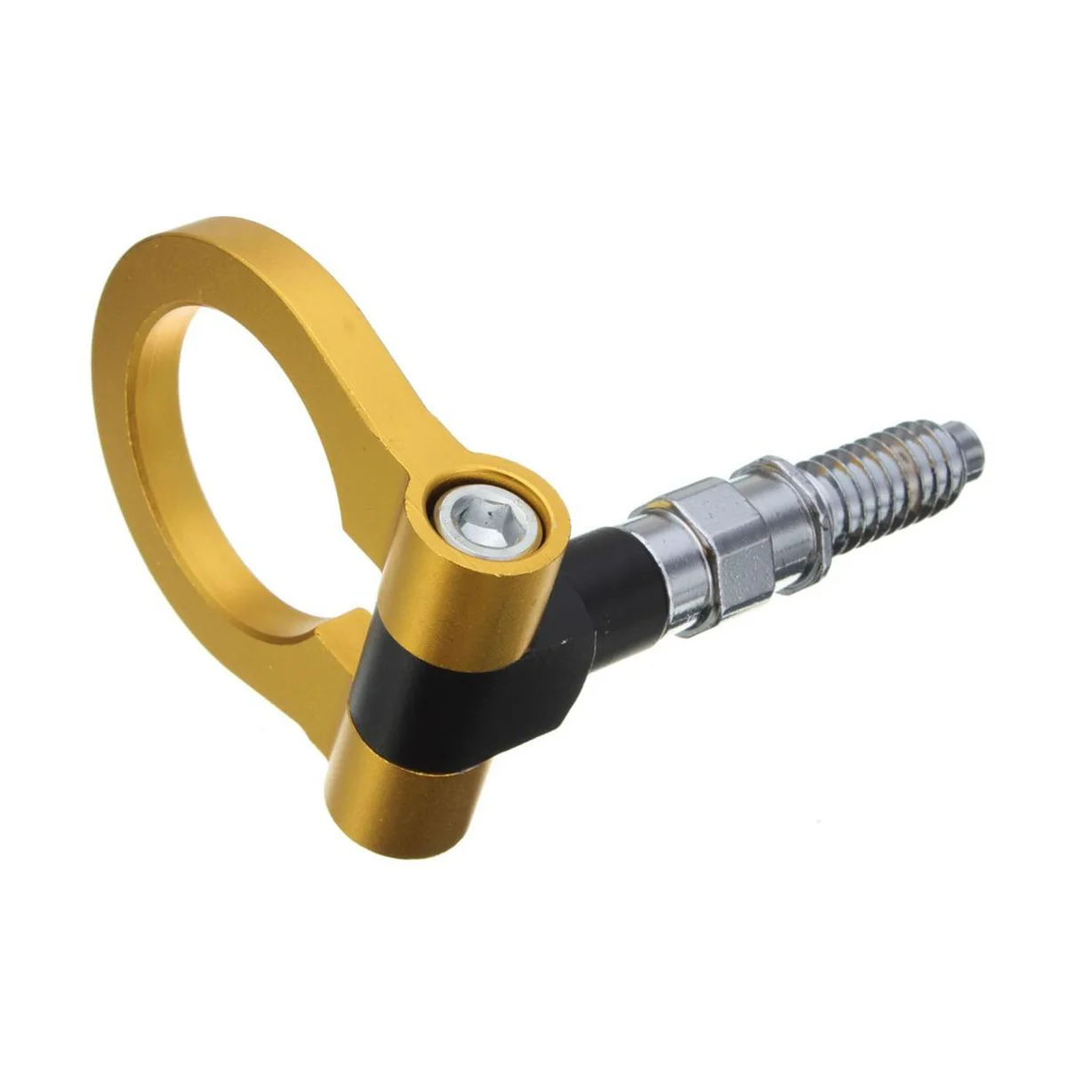 

Car Front Bumper Hook Aluminum Alloy Towing Attachment Universal Fit Gold Front Tow Hook Car Accessories Tow Bar