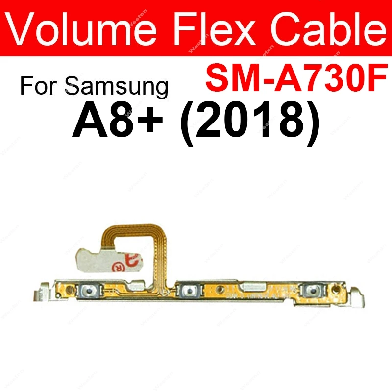 على قبالة الطاقة وحجم الكابلات المرنة لسامسونج غالاكسي A8 A8 + زائد 2018 A530 A530F A730 A730F الجانب مفتاح زر التحكم فليكس الشريط