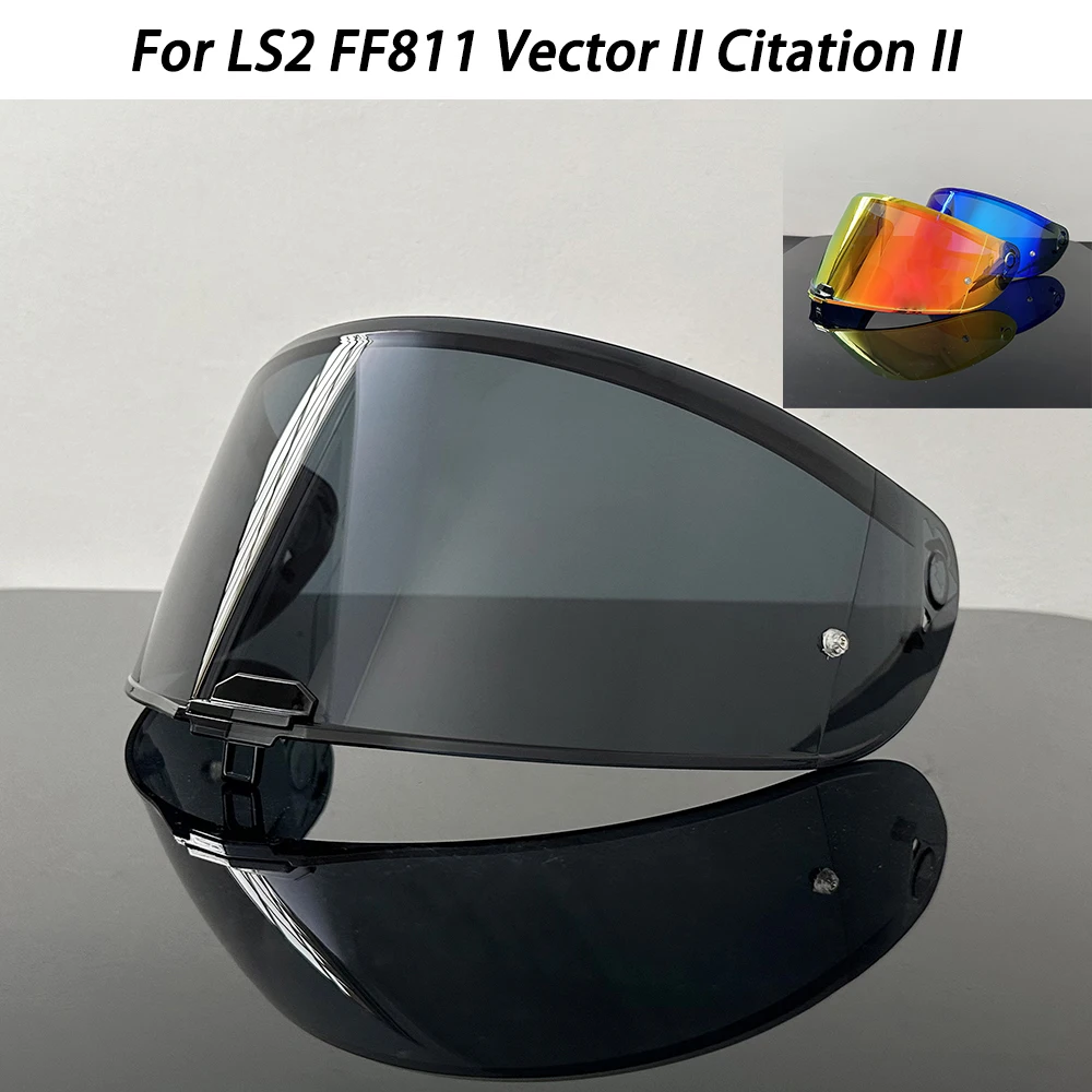 Fit for LS2 FF811 Vector II Citation II Helmet Visor Motorcycle Full Face Helmet Shield Lens Replacement Silver Anti-UV Lens