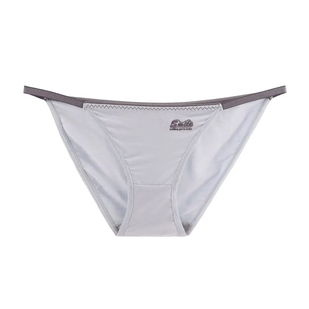 Cuecas sem costura cinto fino lei cintura para meninas algodão virilha coreano cuecas tangas calcinha feminina