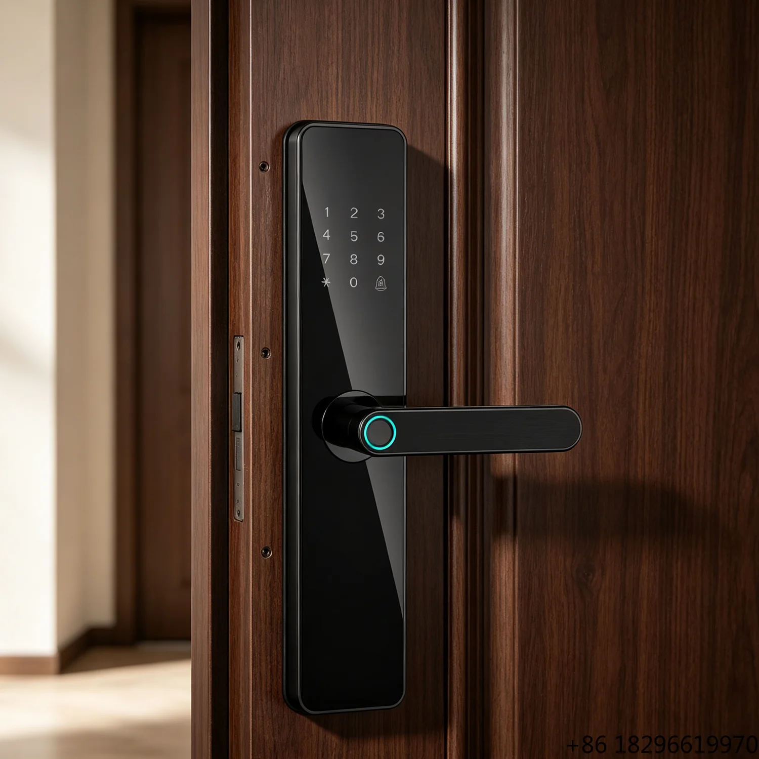 Smart Door Lock Fingerprint Password Emergency Rfid Key Unlock Digital WiFi Door Lock for Smart Home Office Bedroom Hotel