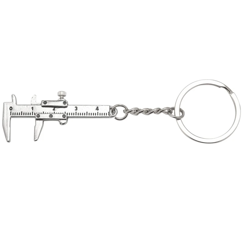 Herramienta de Mini calibrador Vernier útil, colgante deslizante, llavero, llavero, 10CM