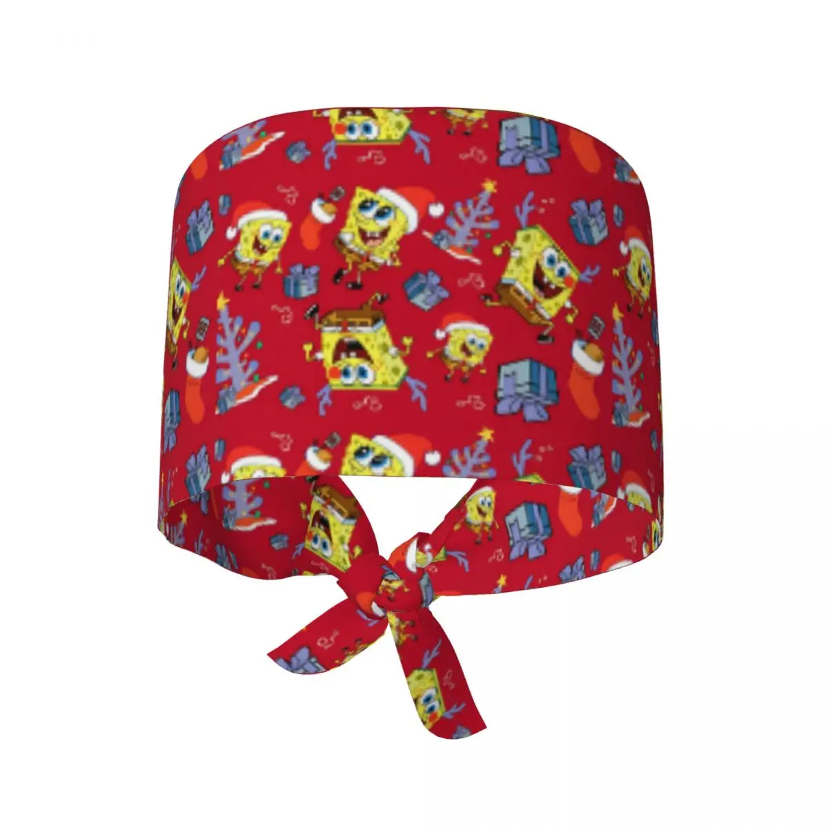 Working Cap For Unisex Women S-Spongebobs Nursing Hats Comfy Elastic Scrub Caps Fashion Tie Back Medical Hat