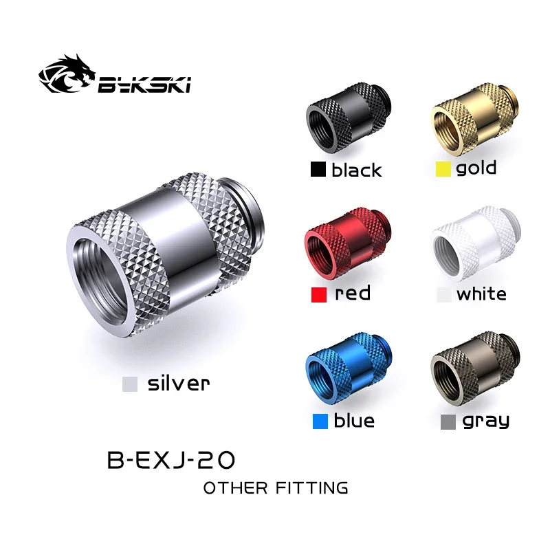 Bykski 7.5mm 10mm 15mm 20mm 25mm 30mm 40mm Male To Female G1/4'' Fittings PC Water Cooling Extender Connector Multil Colors