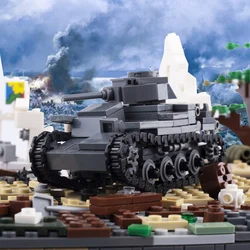 World War 2 Japanese Tank Soldier Figures Building Blocks Military 94-type Armored Vehicle Parts Army Mini Bricks Toys Kid Gun