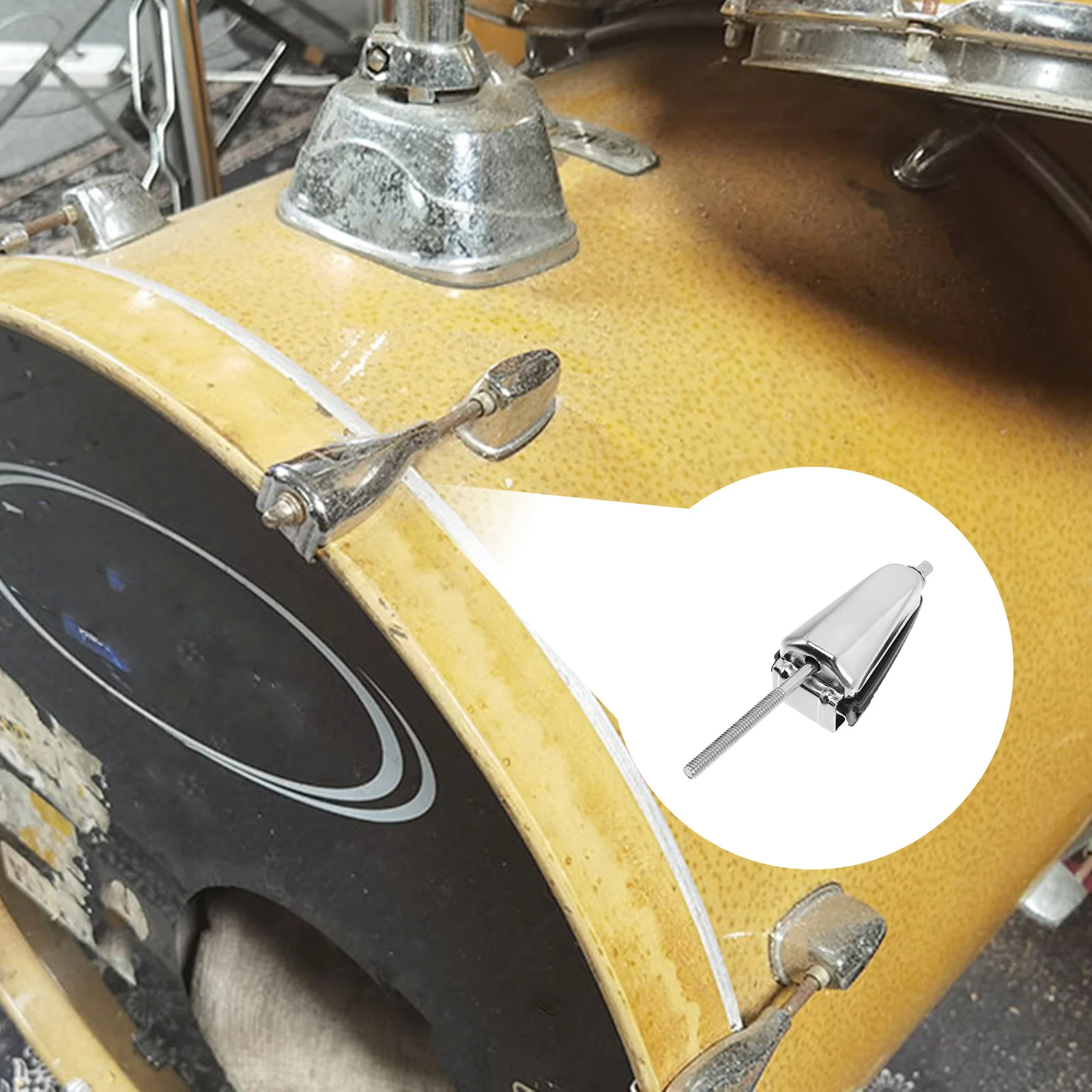 

2pcs Lugs Set Part Silver Replacement For Snare Drum Bass Drum Set Parts Accessories Claw Hook Instrument Supply