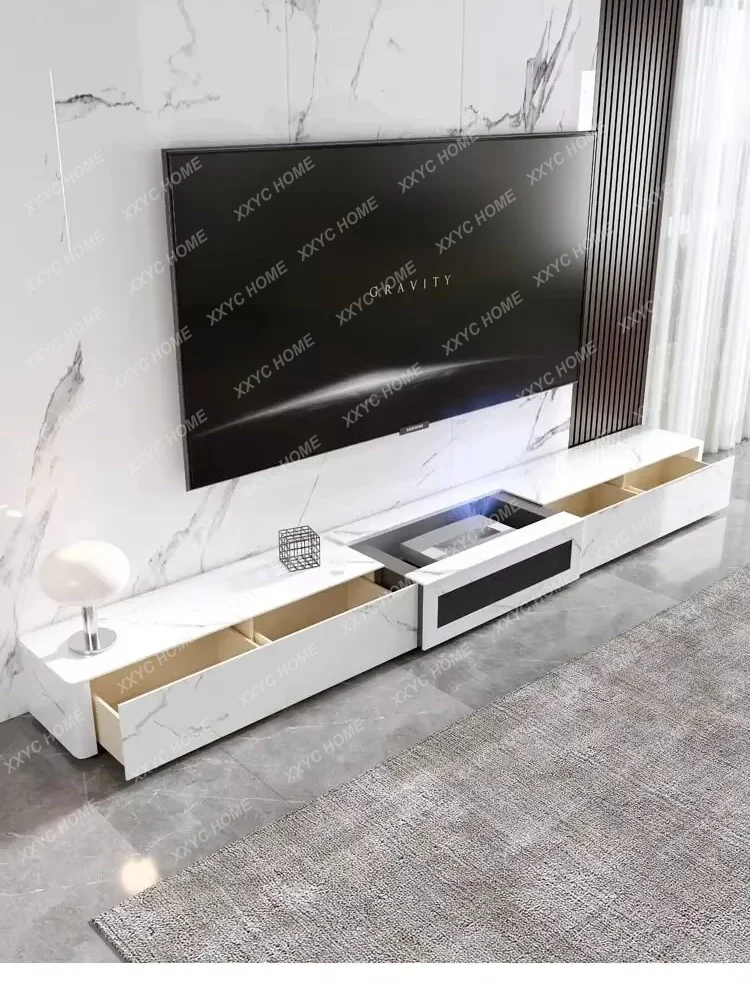 CXDZ  Slate simple modern hidden laser TV cabinet electric telescopic smart projector cabinet