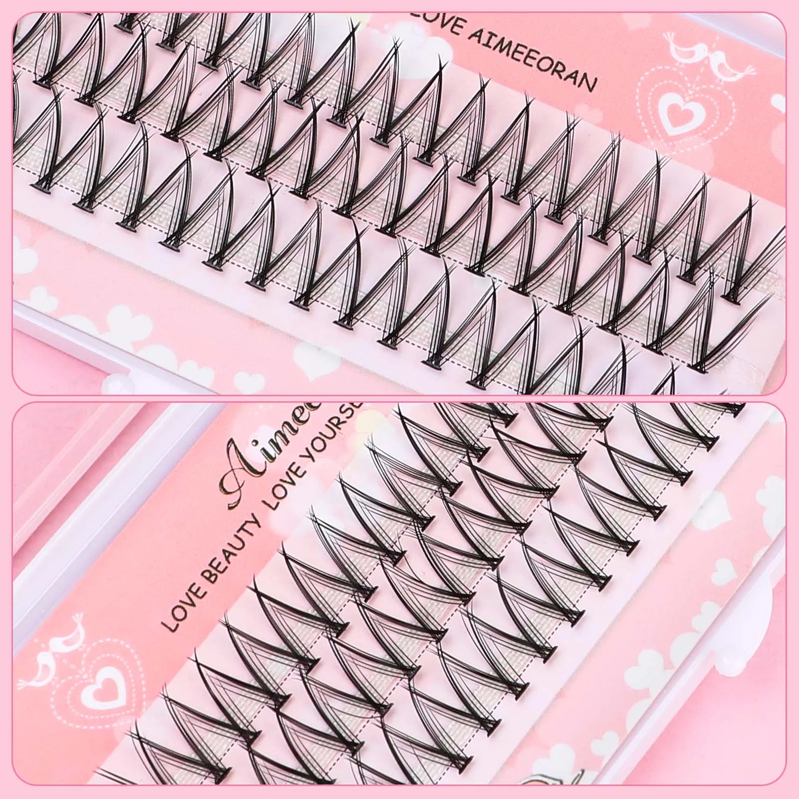 미용 눈 코스프레용 개별 인조 속눈썹 클러스터 속눈썹, 부드럽고 편안함, 자극 없음, DIY 메이크업