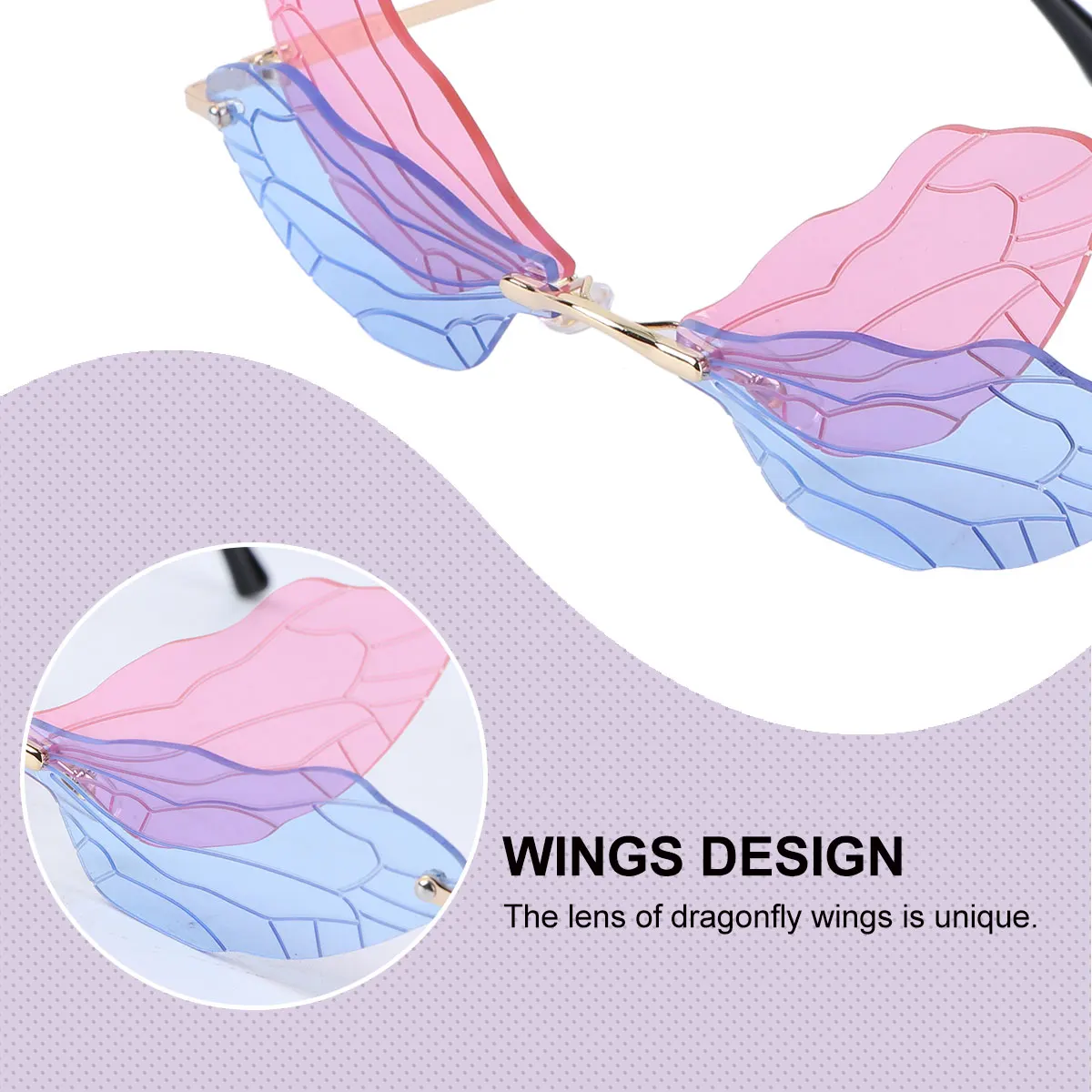 

Attractive Photo Glasses Dragonfly Wings Shape Decorative Sunglasses Party Wear Gifts s Festive Accessories Costumes Props