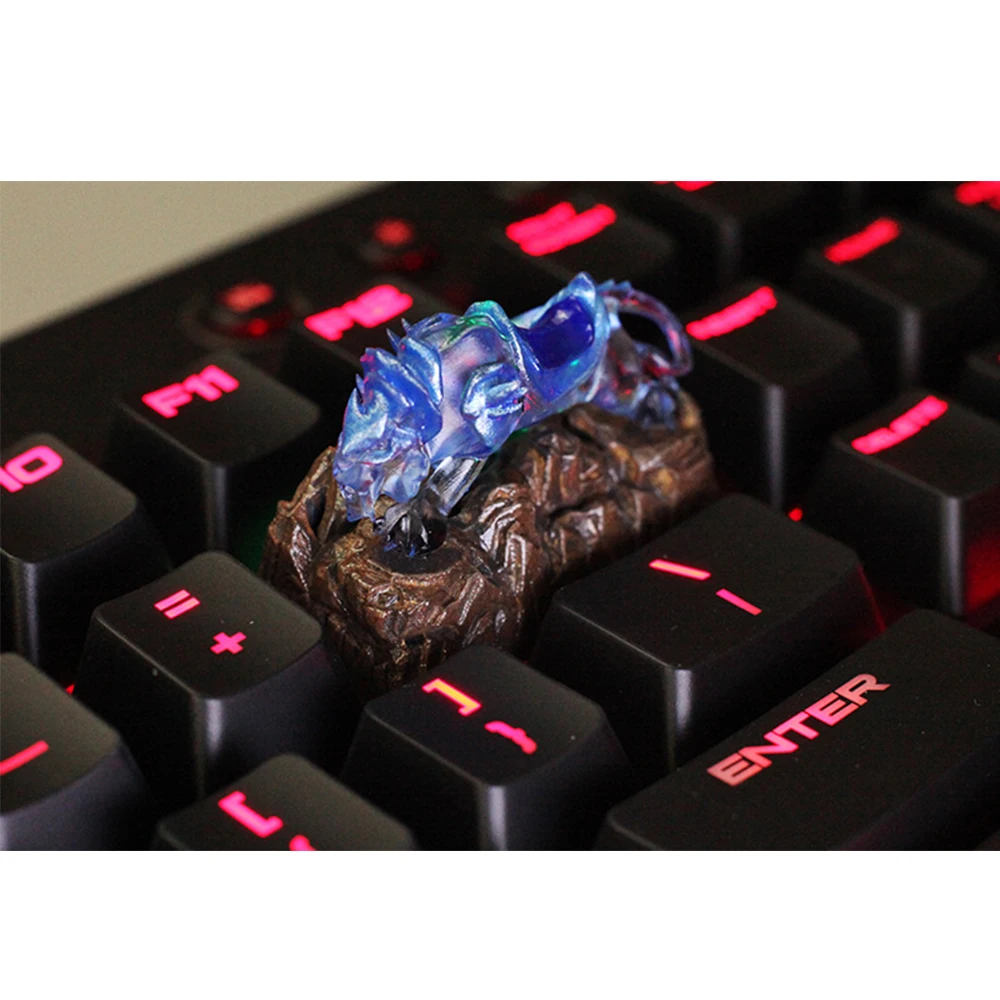 Customize Tiger Resin Keycaps 2X Backspace For Cross Switch Mechanical Keyboard Keycap Handmade Personalized Backlit Gaming Caps