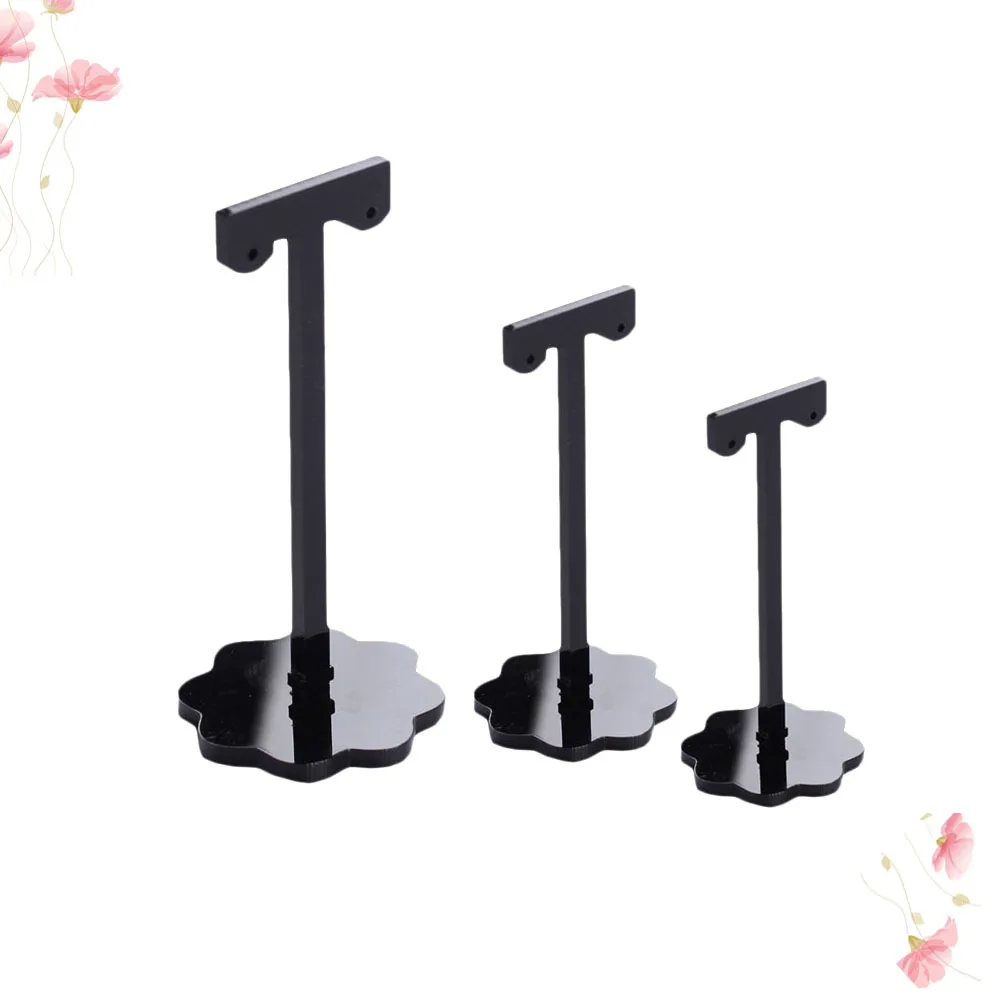 

3Pcs Acrylic Earrings Rack Jewelry Display Stand T Shape Holder Durable Organizer for Necklaces Bracelets Watches
