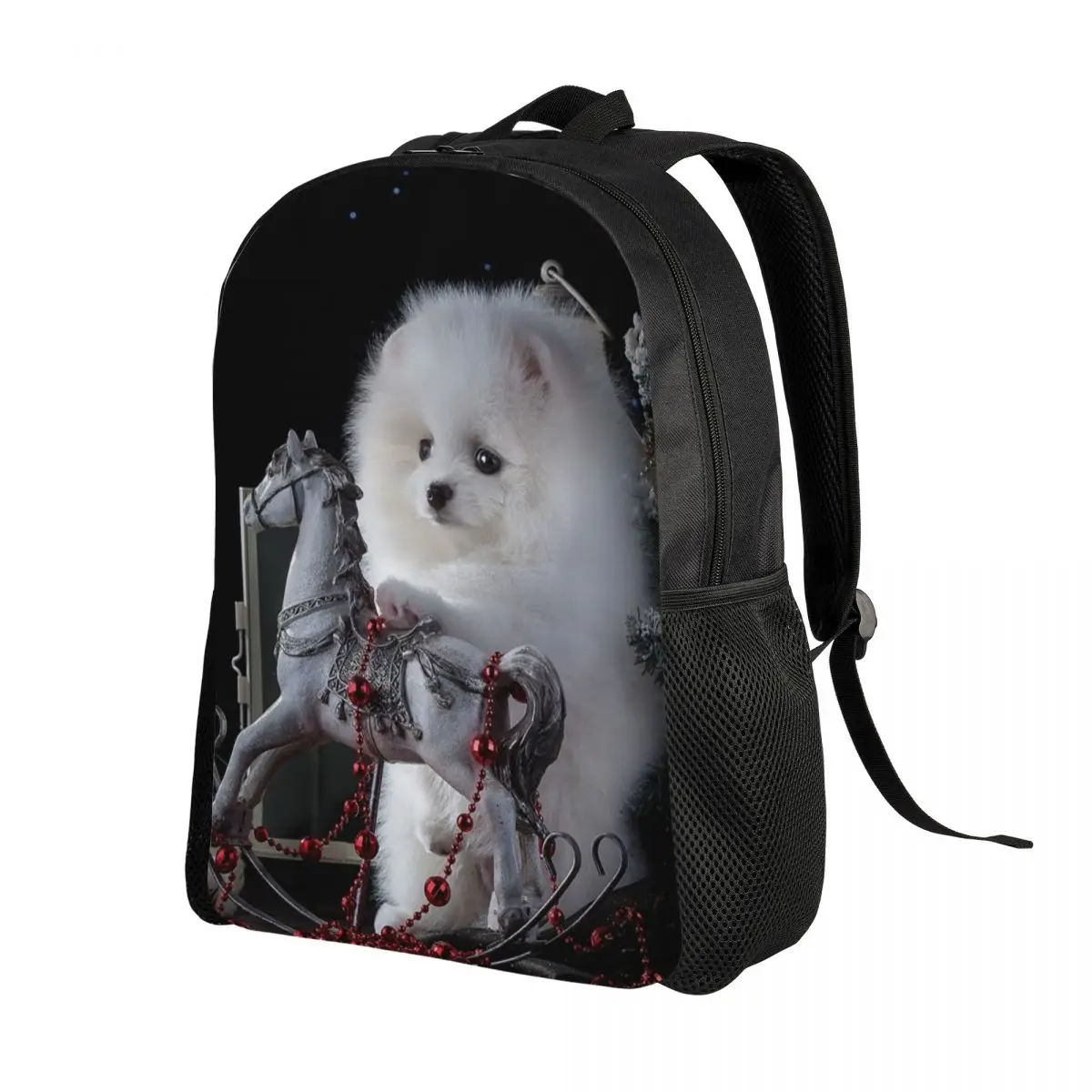 Cute Pomeranian Dog Pet Print Backpacks for Men Women Waterproof College School Spitz Puppy Bag Print Bookbags