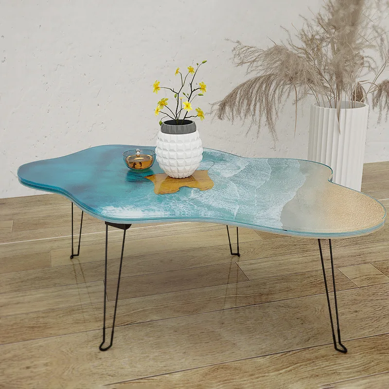 Large Irregular tray epoxy resin silicone mold Wave table River table silicone mold DIY Ocean Crystal Resin Casting Stool mold