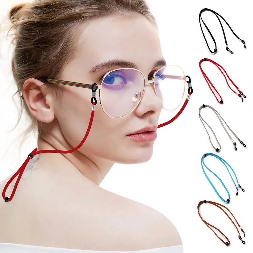 Adjustable Eyewear Rope Leather String Holder Sunglasses Chain Eyeglass Lanyard Anti Lost Glasses Strap Sports Accessories