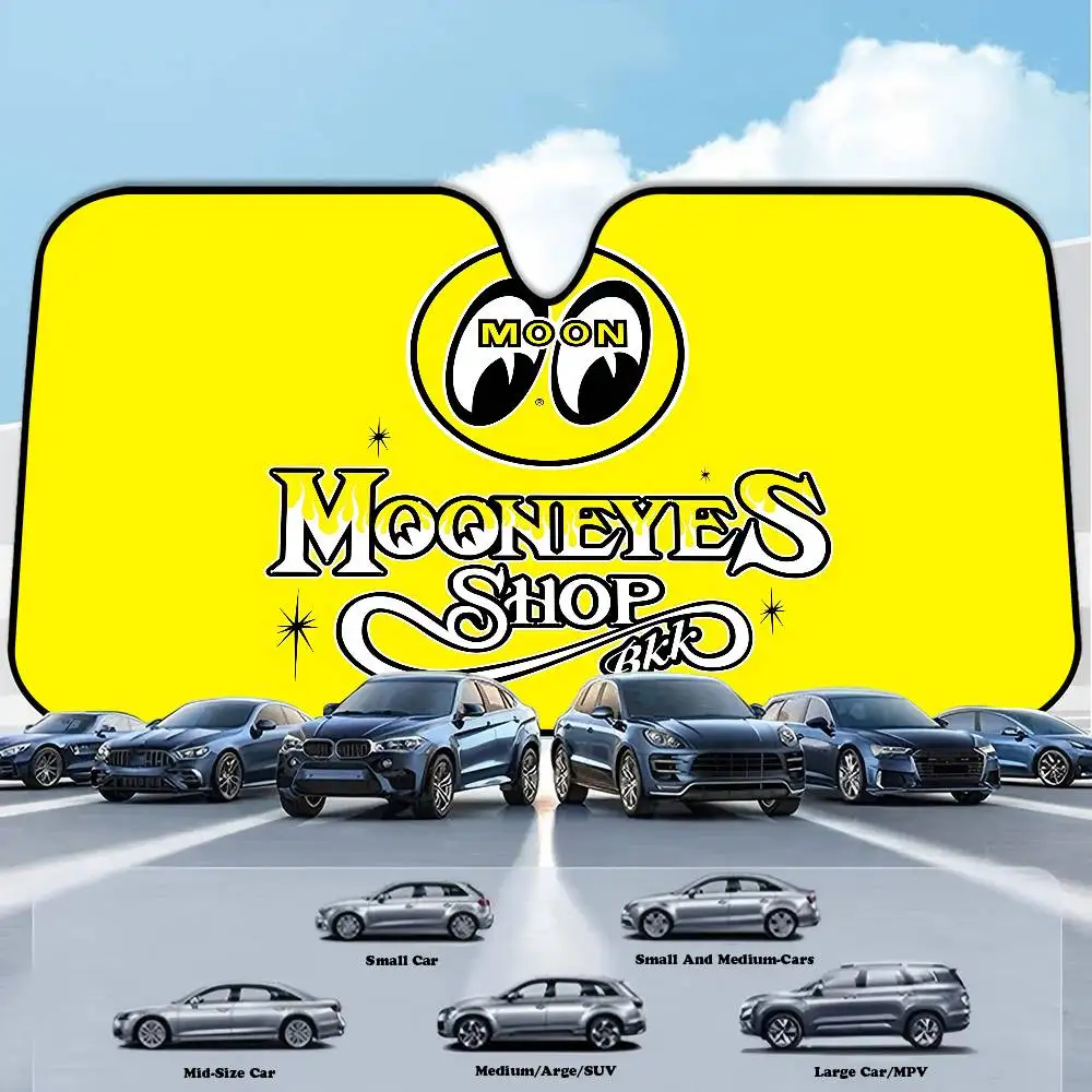 

M-Mooneyes LOGO Car Sun Shade Windshield Foldable Cute Funny Sunshade By Vincent For Car Truck SUV Blocks