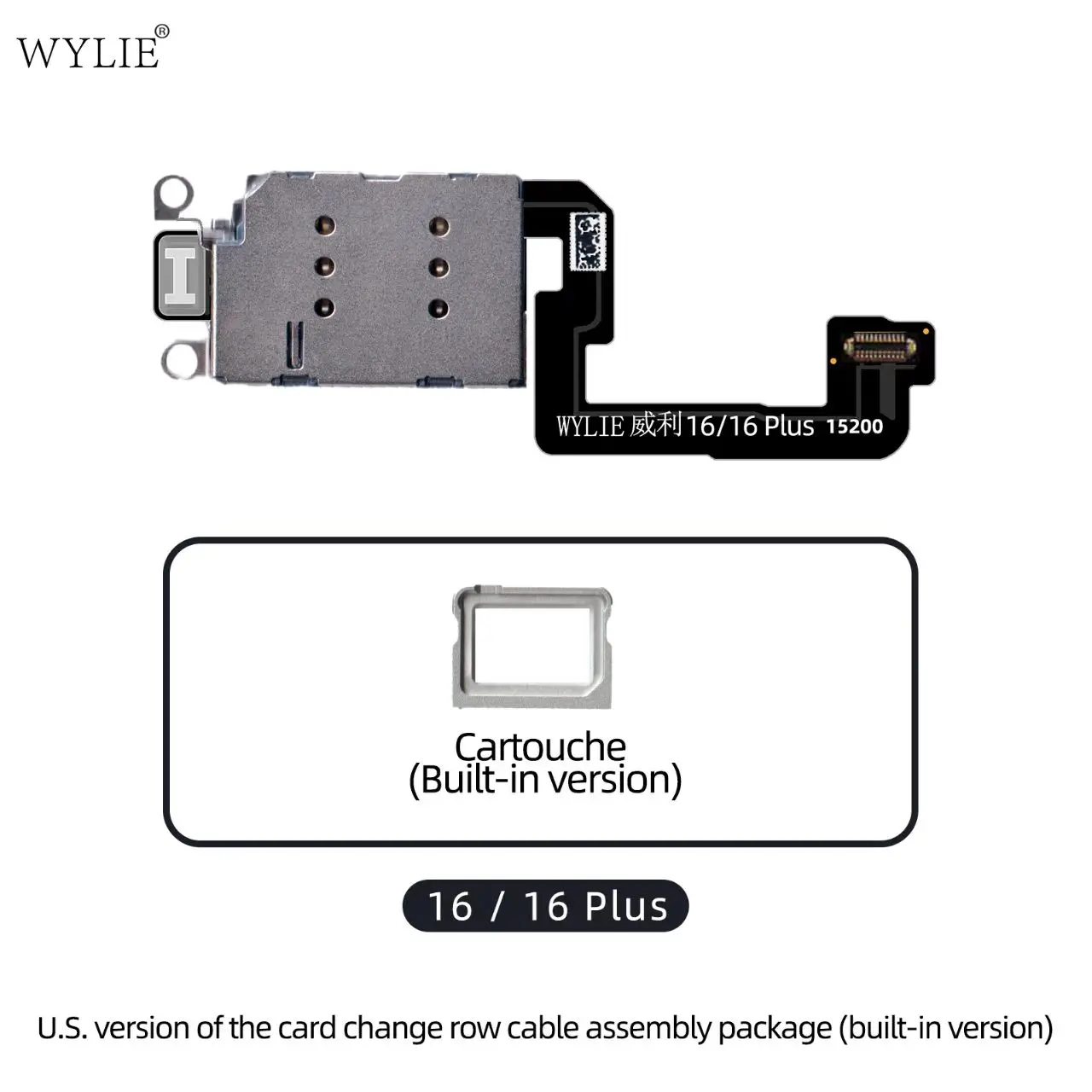 WYLIE esim To Built-in Single Card Cable for IPhone 16 Pro Max Plus 16Pro Esim To Dual SIM Card No Separate No Damage Flex image 2
