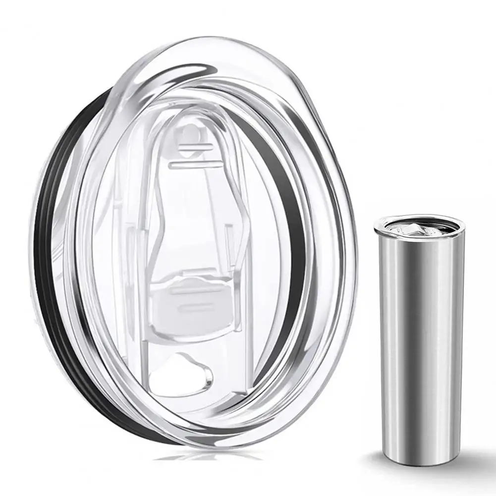 20oz Cup Cover Skinny Tumbler Lid Round Straight Cup Lid Straw Hole Sealing BPA Free Cup Lid Transparent Straw Hole Tumbler Lids