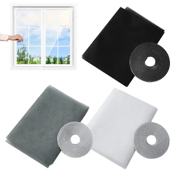 Anti Fly Klamboe Venster Scherm Mesh Lijm Mug Insect Vliegende Bug Netto Gordijnen voor Keuken Windows Home Protector