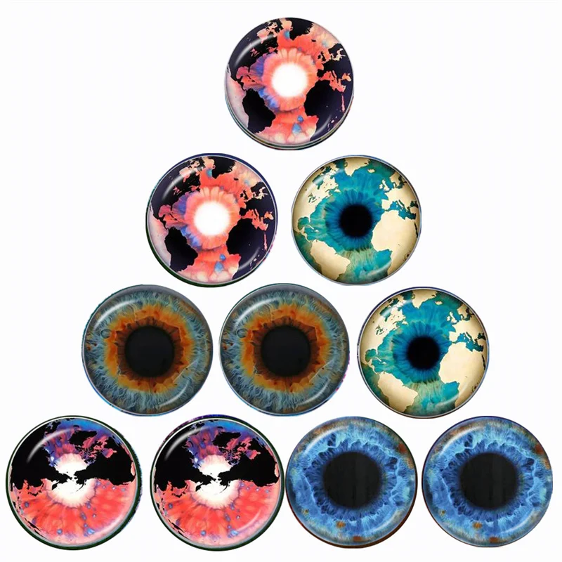 Hot Selling Dragon Eyes Anime Doll Glass Eyes Cabochons Round 12MM-30MM Eye Toys DIY Jewelry Accessory MIX Pupil Eye