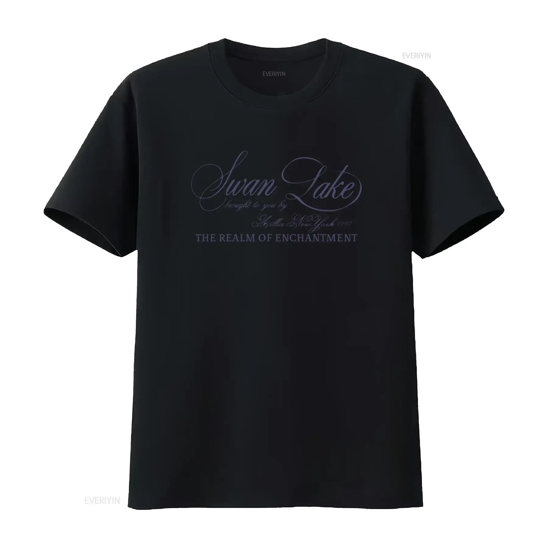Swan Lake Ballet Core T Shirt 100 Cotton Tchaikovsky White New York 1990 The Realm of Enchantment vintage Washed Versatile Soft
