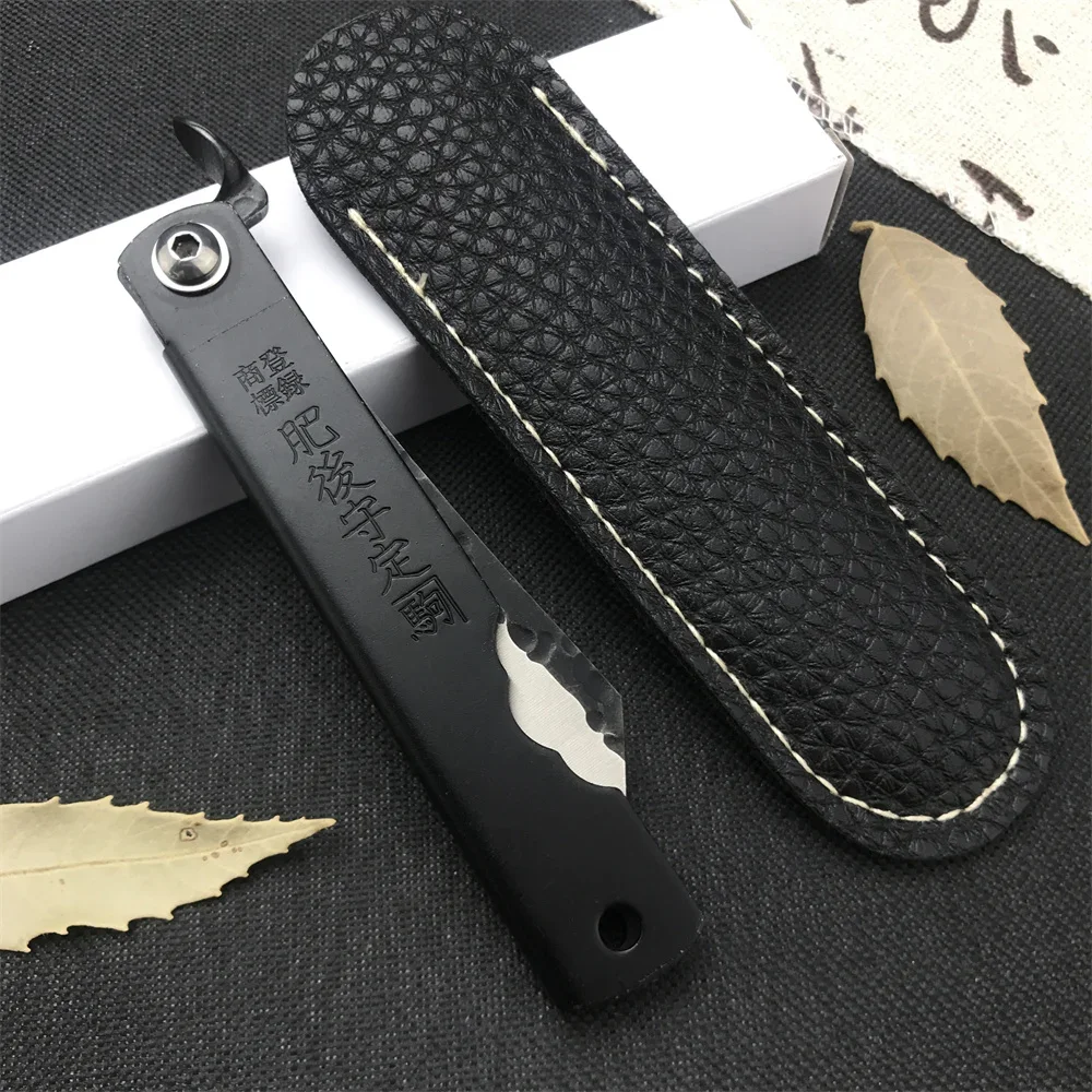 Higonokami Damascus Steel Tanto Blade Folding Knife Aluminum Handle Outdoor Camping Knives Tactical Hunting EDC Collection Tools