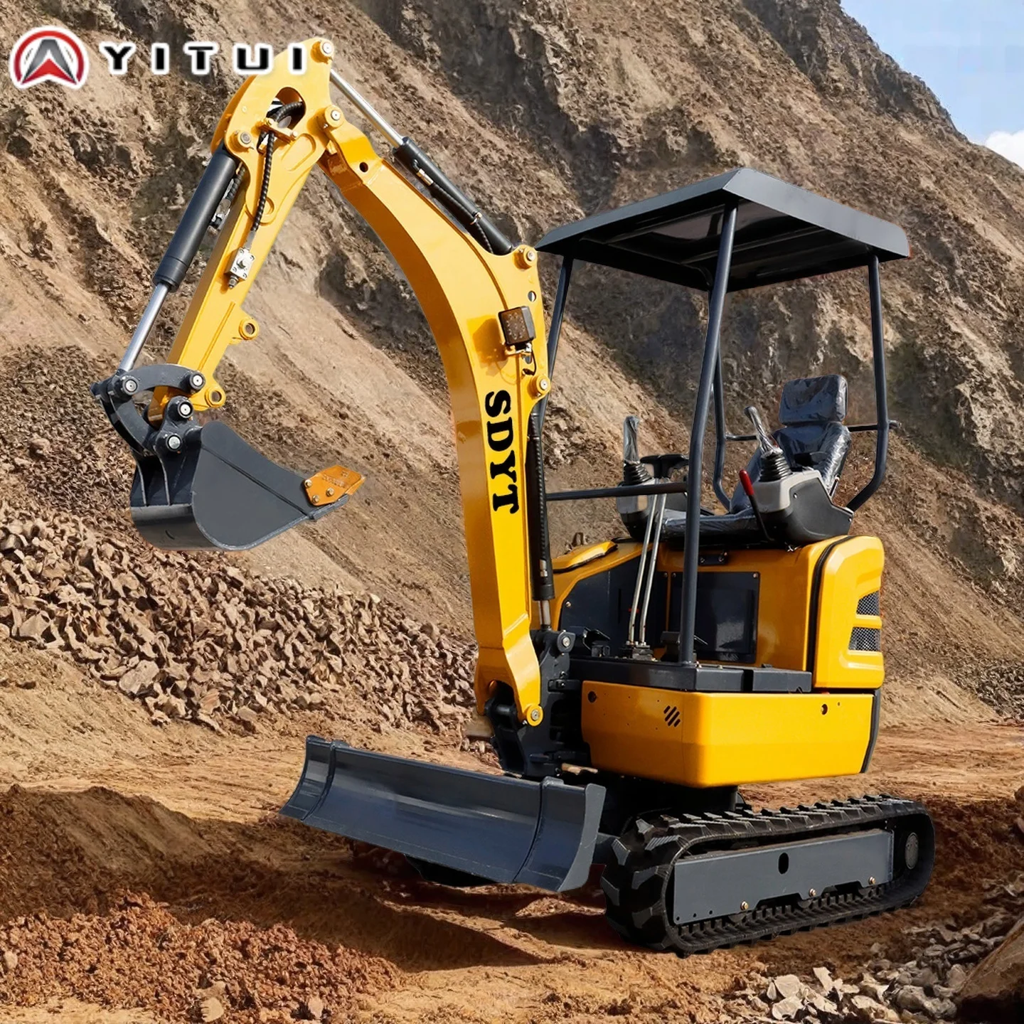 Best Selling Agricultural Orchard Mini Excavator 2 Ton Excavator Ce Epa Euro 5 Kubota Engine Farm Tractor 1.2ton Customized