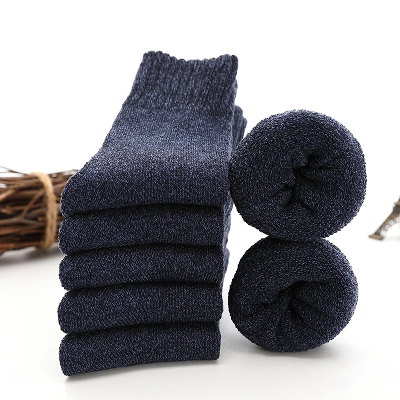 1pair Winter Warm Merino Wool Male Men Socks Women Socks Super Thicker Solid Socks Merino Wool Rabbit Socks Against Cold Snow