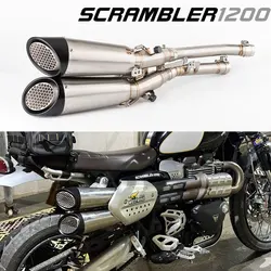 Motorcycle Exhaust Full system For Triumph Scrambler 1200 XE XC 2019-2023 scrambler 1200 exhaust scrambler muffler