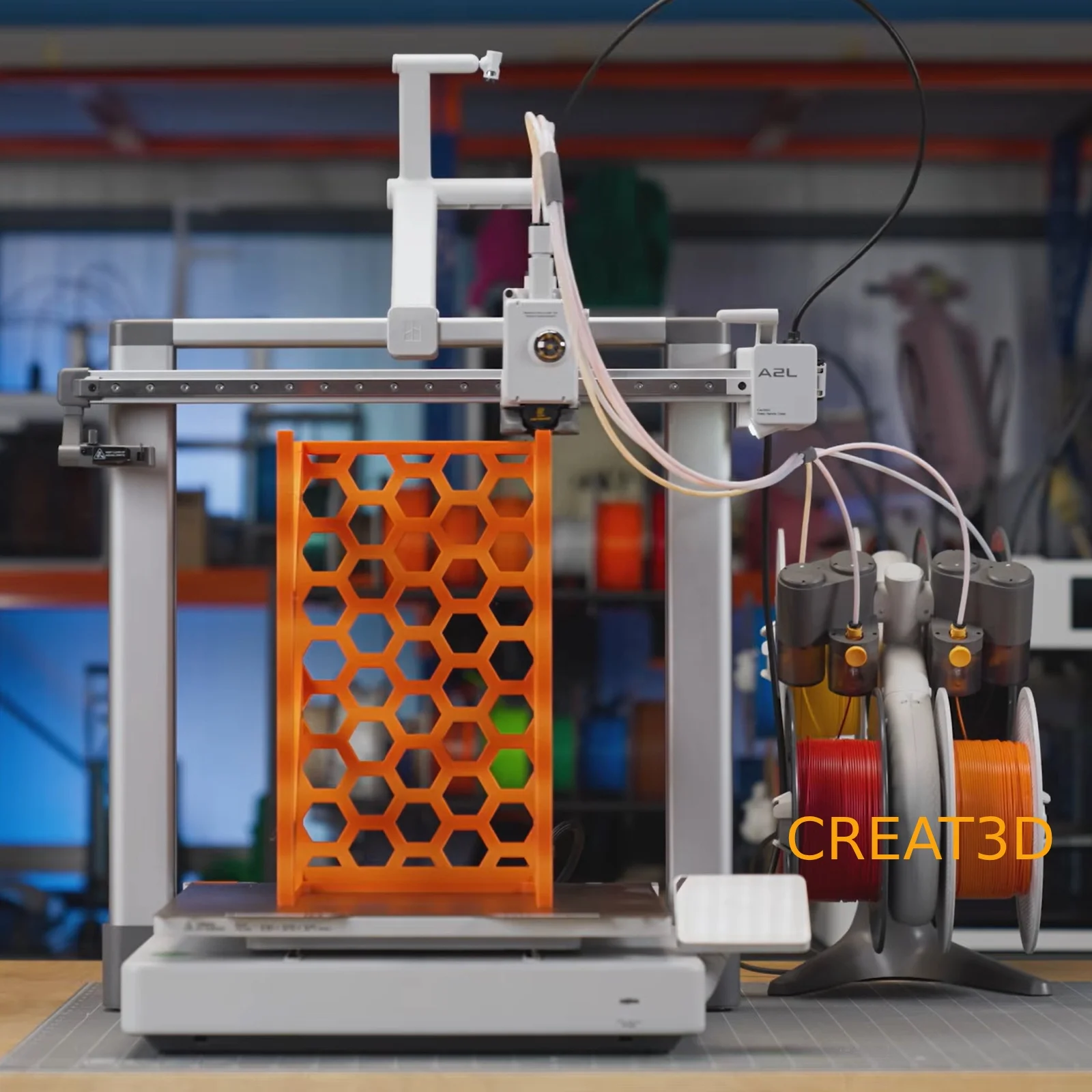 Bambu Lab A2L Combo Multi Color 3D Printer High Speed Auto Leveling Large Size 330x320x325mm Fast FDM 3D Printer
