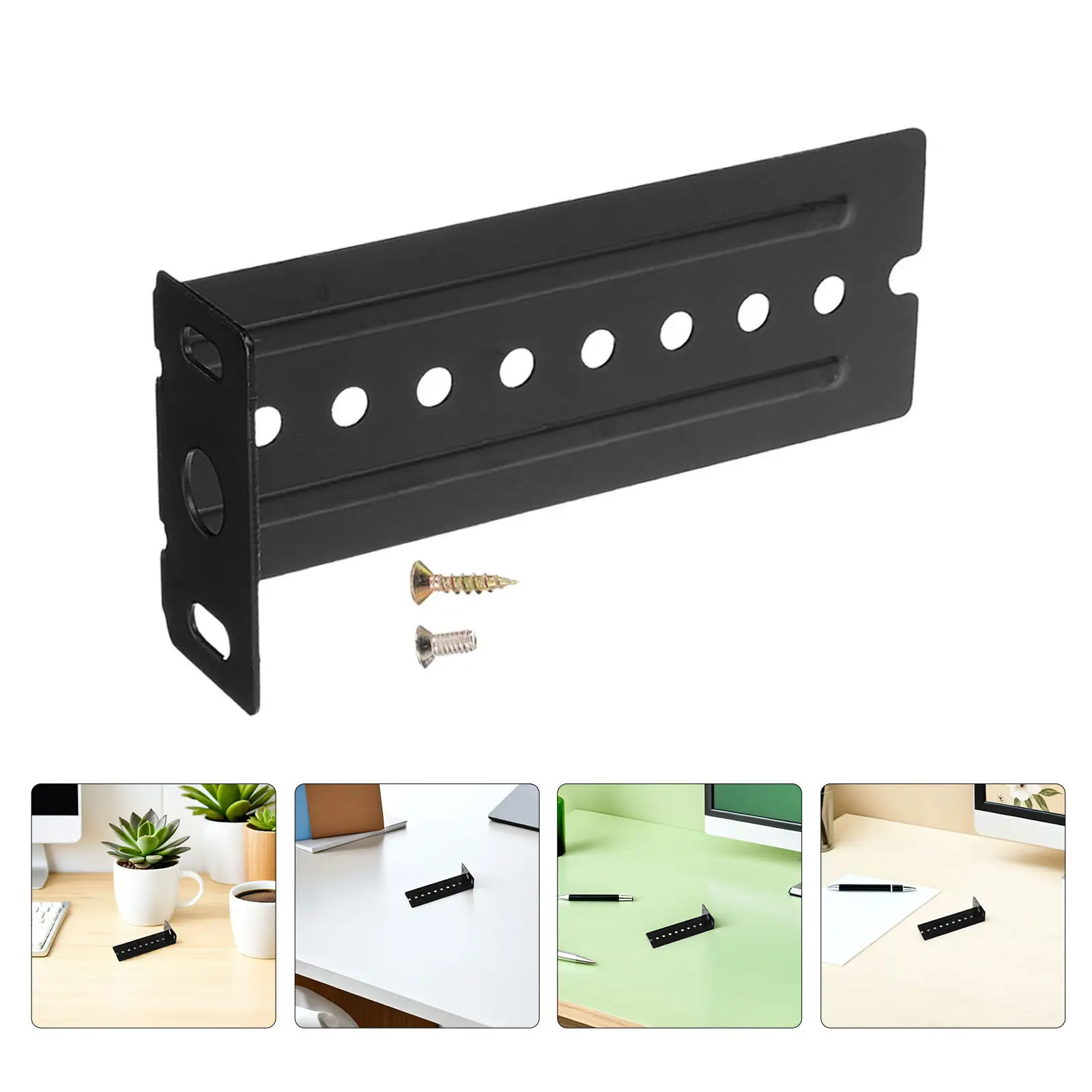 12Pcs Keyboard Slide Brackets Enhanced Stability Under Desk Keyboard Tray Rails Drawer Slide Support for Desk Cabinet Assembly