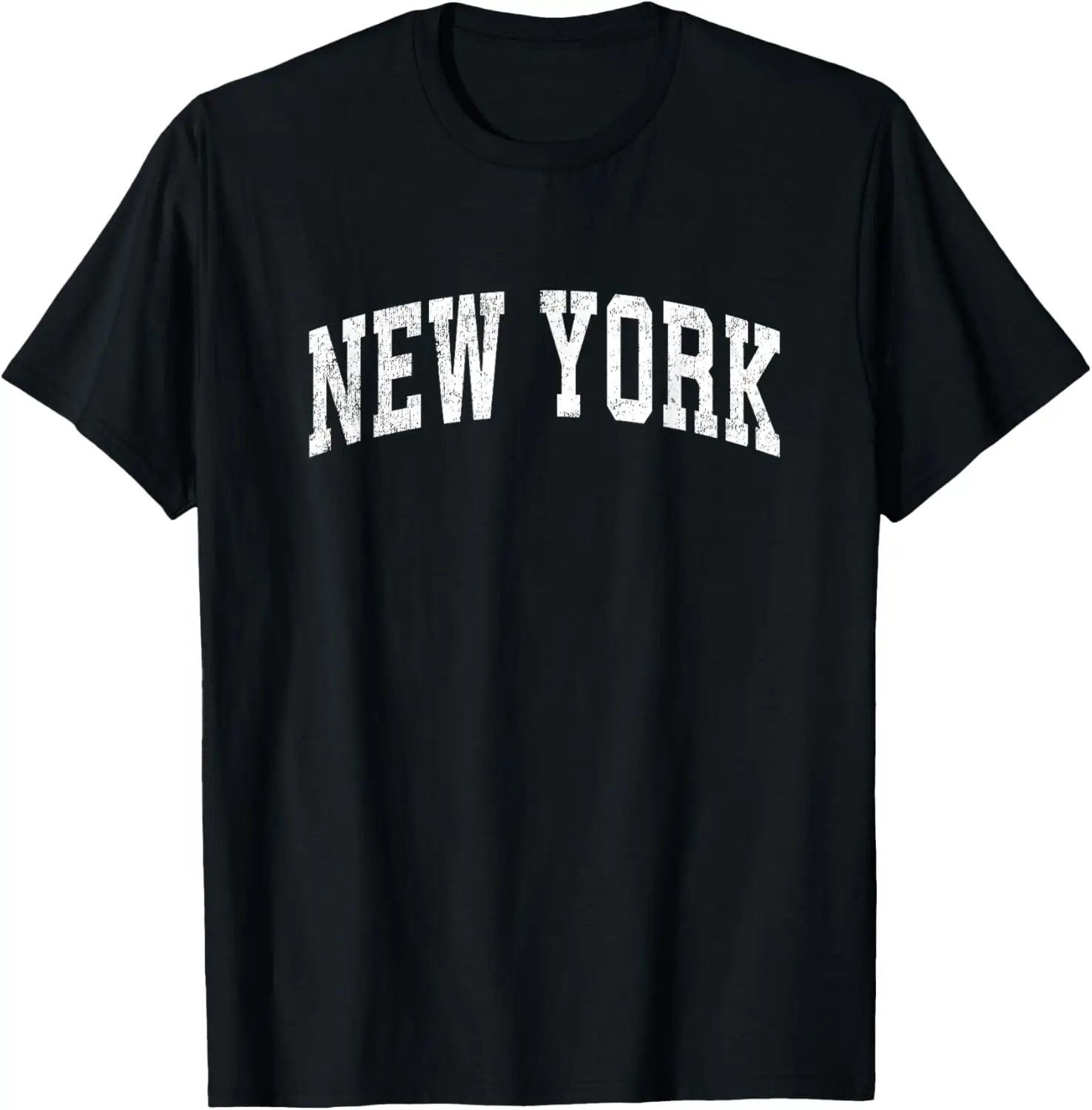 New York Vintage Varsity Sports Text T-Shirt