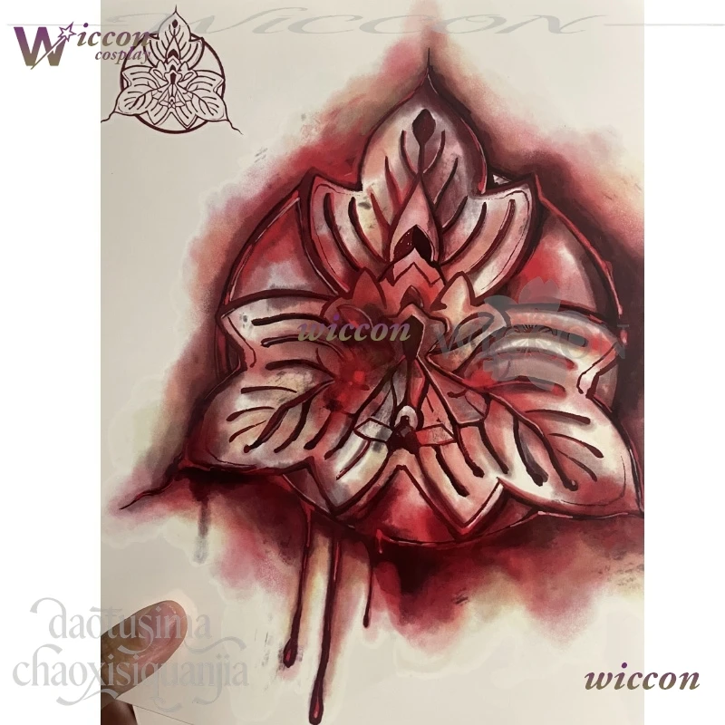 20 سنتيمتر X 22 سنتيمتر الدعائم أنيمي وهمية وهمية الدم الوشم العلامة التجارية نمط هالوين عيد الميلاد Shimizu كوسبفريه الرعب لعبة F تأثيري هينكو #6