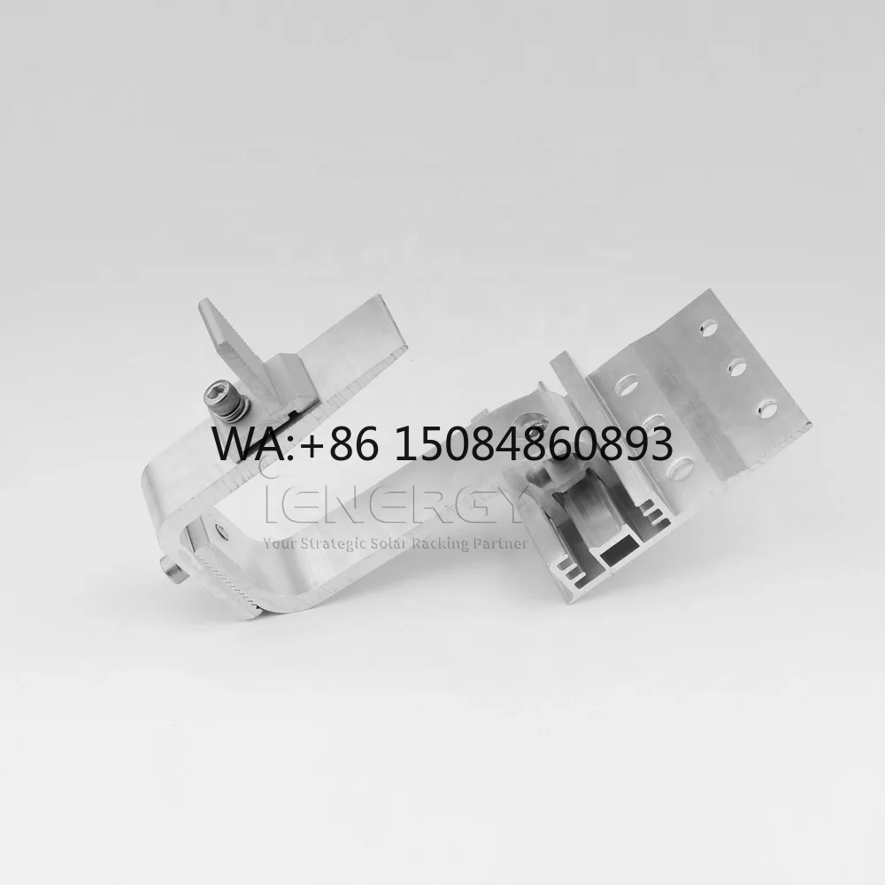 

No-Drill Aluminum Tile Roof Hook, damage-free PV accessory, easy install spare for home rooftop tile roof solar panel fixed moun