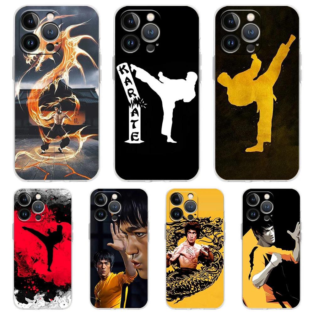 Funda de teléfono Kung Fu Taekwondo Karate, funda transparente para iPhone 16, 15, 14, 13, 12 Pro Max, 11 Pro Max, 7, 8 Plus, XS, XR, bolsa