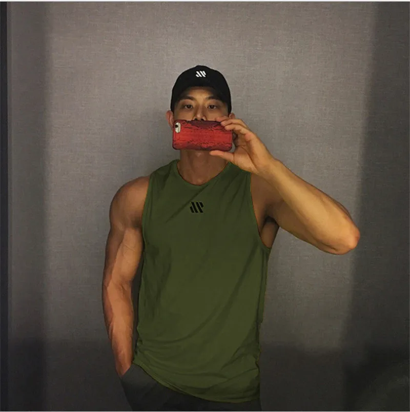 Mannen Bodybuilding Tank Tops Gym Workout Fitness Sleeveless Shirt Lauf Kleding Stringer Singlet Zomer Toevallige Weste – Detail 22