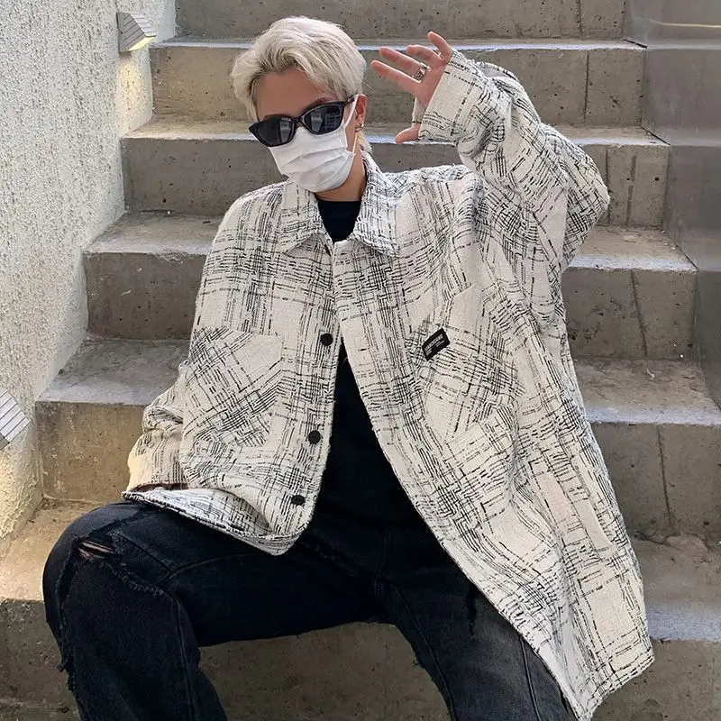 

Осень-зима фланелевой воротник irt Sle id мужской повседневный универсальный высококачественный топ тела Thiened Jaet