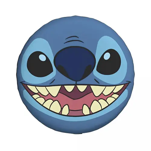 Imagen 2 del producto Cubierta de neumático de repuesto de dibujos animados Kawaii Stitch, cubierta de rueda de coche, impermeable, Universal, apto para remolque, RV, SUV