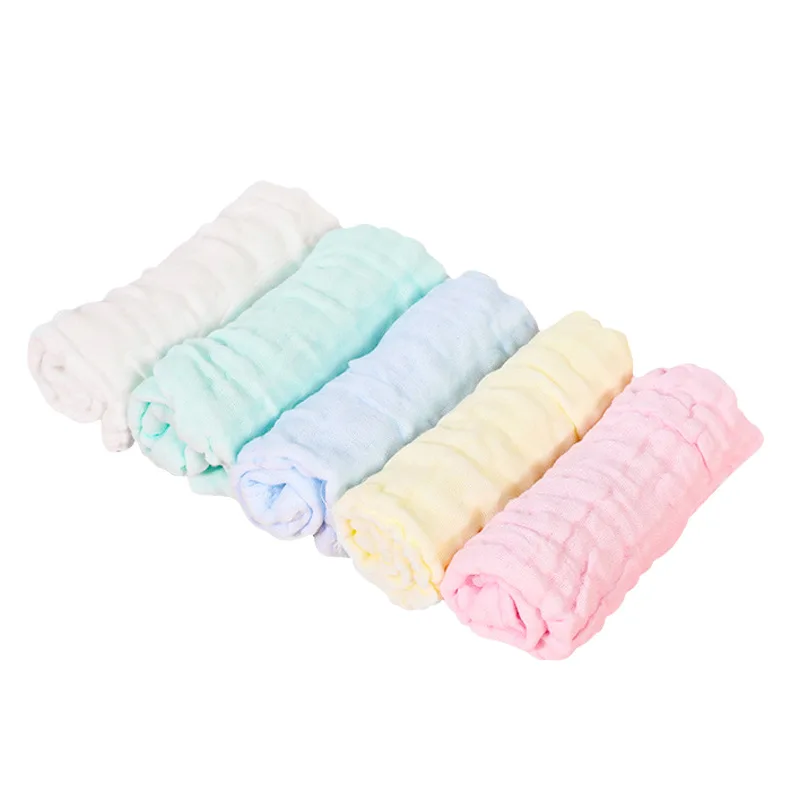 Six-layer Cotton Gauze Square Baby Face Towel, Suitable For Newborns And Infants, Designed To Absorb Saliva Effectively.