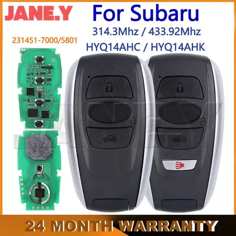 Car Remote Control Key for Subaru Legacy Outback BRZ XV Crosstrek Forester STI Impreza HYQ14AHK HYQ14AHC 7000/5801 ID4D/8A Chip