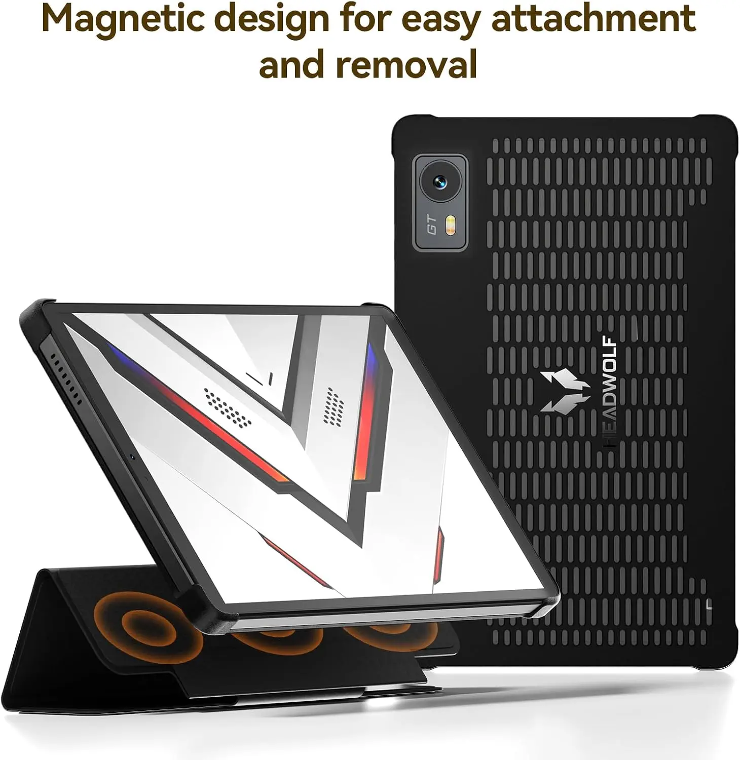 Headwolf Titan 1 Tablet Case Dedicated Cover, Protective Case, Magnetic Attachment, Lightweight, Slim, Removable