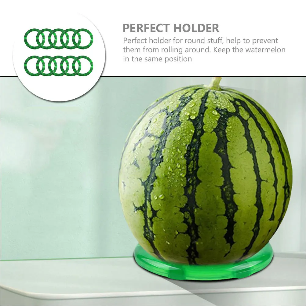 

10 шт. подставок для арбузов, прочные кольца для демонстрации фруктов, нескользящие круглые держатели для организации фруктовых прилавков в супермаркетах